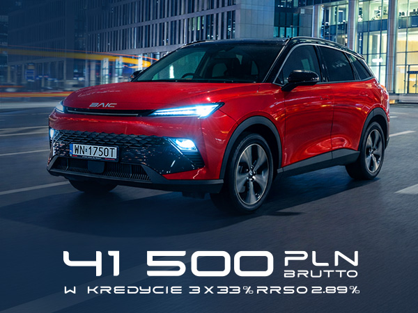 BAIC 5 czerwony SUV BAIC dostępny w AutoForte Wałbrzych