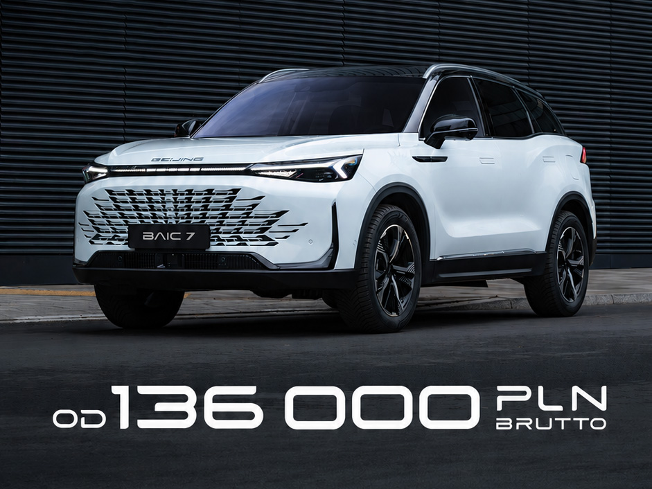 BAIC 7 biały SUV BAIC dostępny na jazdę testową w Wałbrzychu